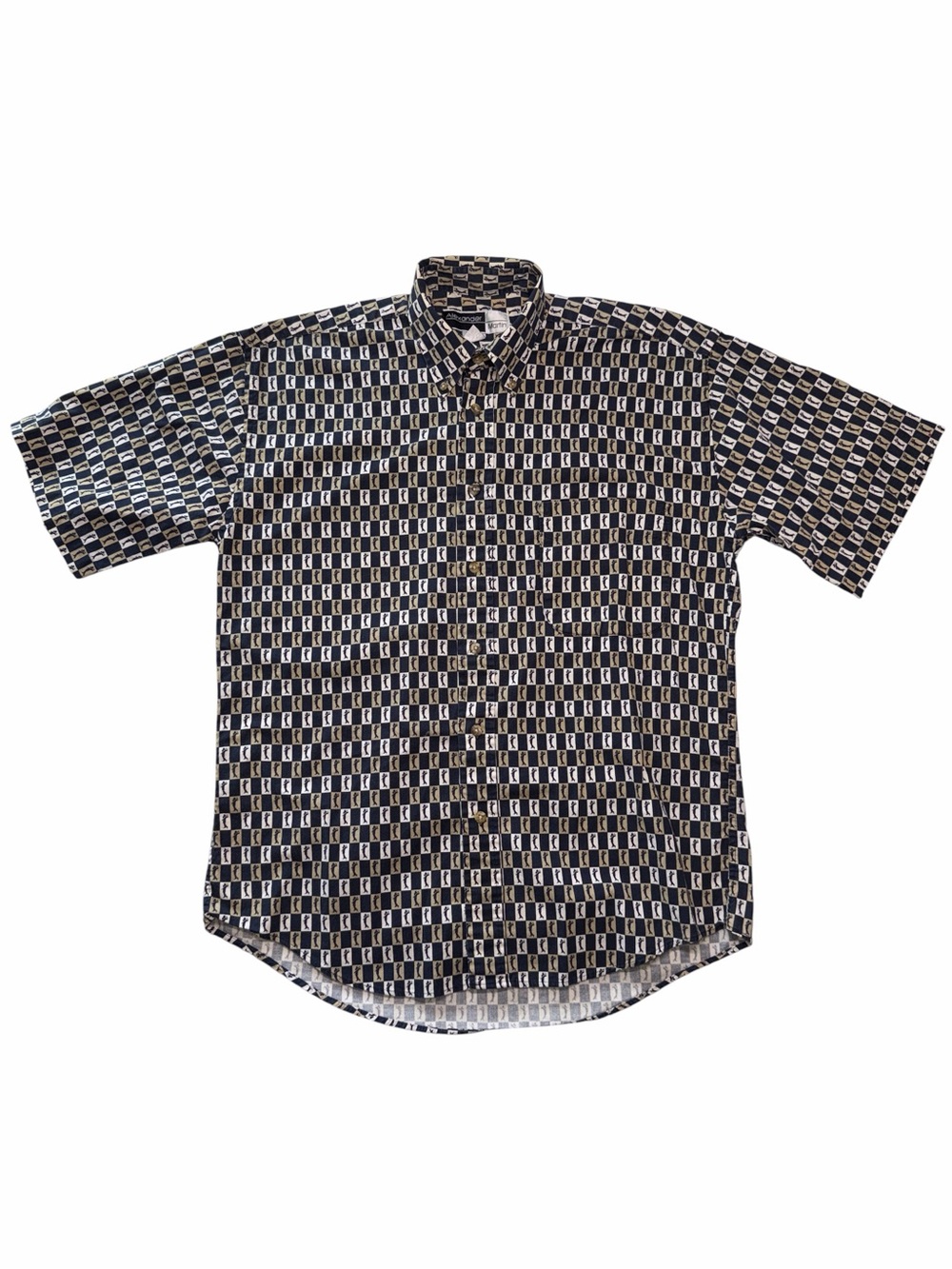 VTG Alexander Martin Golfer Button Down Short Sleeve Shirt Mens Small